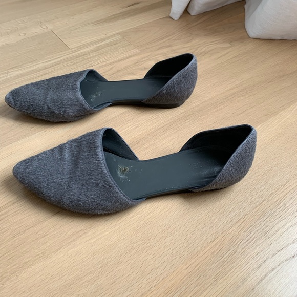 Vince Nina Haircalf d'Orsay Flats, Grey, US 8 - Picture 2 of 3